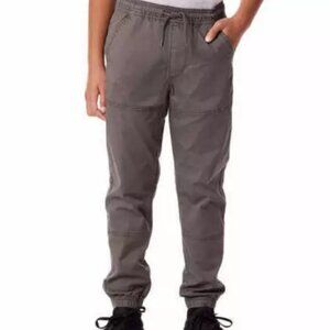NEW UNIONBAY BOYS PULL ON WITH OUTER DRAWSTRING JOGGER PANTS(FLINT GRAY)
